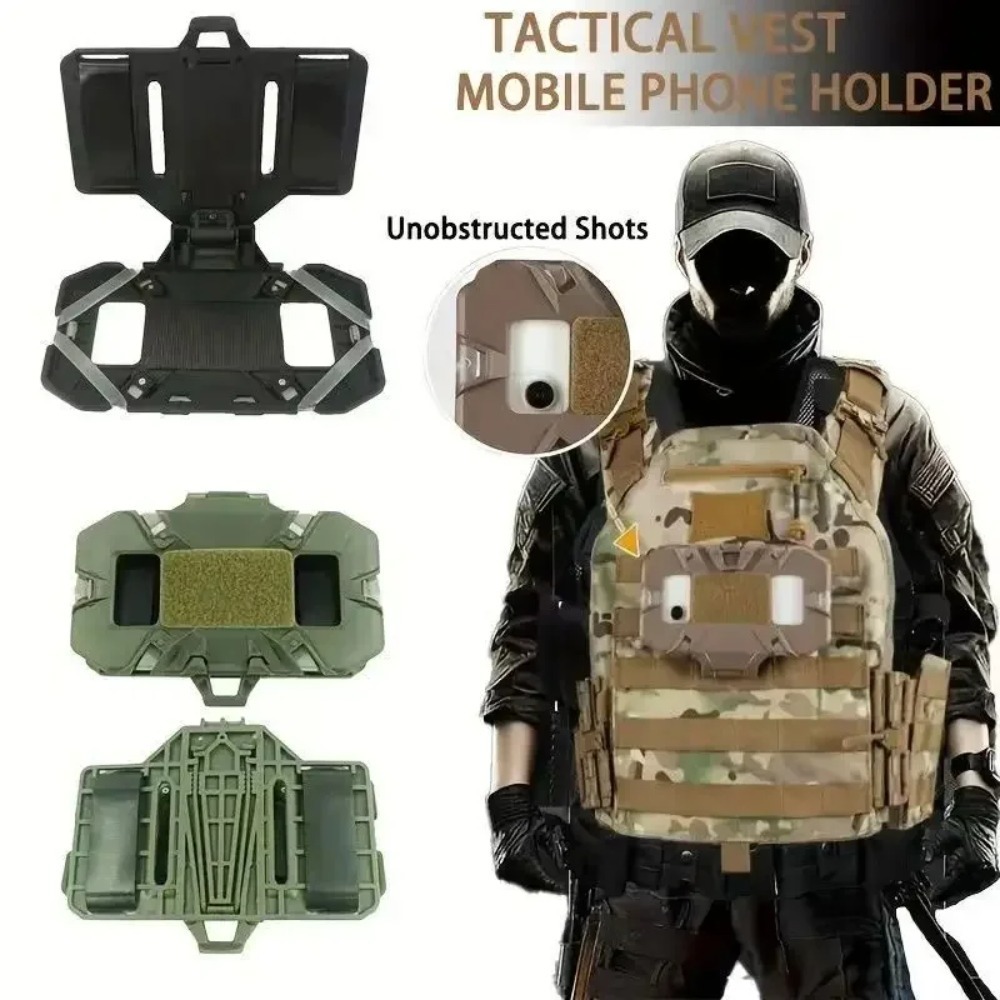 Mobile Tech Accessories - Rompi Taktis MOLLE dengan Tempat Ponsel,